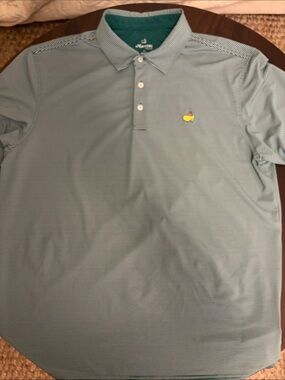Masters green Striped Polo